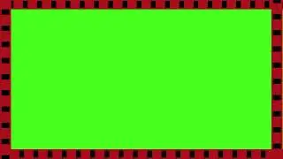 Red color Border line Green Screen
