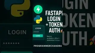 🚀 Build Login + Token Auth with FastAPI #fastapi #python #jwt #login #authentication #shorts