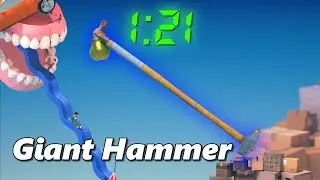 Giant Hammer World Record Speedrun in 1:21 - Getting Over It With Bennett Foddy