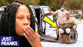 Veteran Returns Legless Prank! | Shocking Soldier Moments | Just Pranks
