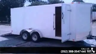 7 x16 New! Enclosed Trailer w/ Rear Ramp as low $84/mont...