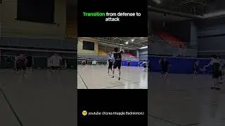 Transition from defense to attack #badminton #ryder #korean #amazing #attack #defense #posture