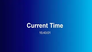 Show current time in webpage using JavaScript | Timer in JavaScript