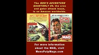 MEN'S ADVENTURE QUARTERLY #9 preview, featuring men's adventure magazine stories & art about crocs