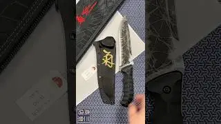 Basara By Kiku Matsuda Japanese Fixed Blade Knife OU-31 Steel with Black G-10 Handle