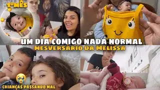 VLOG: MATERNIDADE REAL | MELISSA FEZ UM M&Ecirc;S 🩷 | AS CRIAN&Ccedil;AS EST&Atilde;O PASSARAM MAL 😭