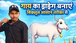 FHow to Draw Cow Step by Step for Beginners || Cow Drawing Colour || Cow  Drawing Easy