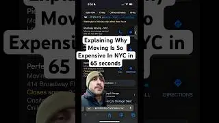 Why moving is so expensive in nyc? Explained in 65 seconds! Watch before you book your mover! #nyc