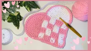 Beginner Friendly Easy Crochet Woven Large Heart Valentines Day