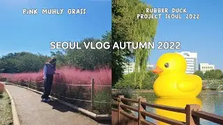 Autumn in Korea | Seoul Olympic Park pink muhly grass + rubber duck project seoul 2022