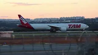 Take-off Boeing 777-300ER PT-MUJ - TAM Colors - BSB SPOTTER