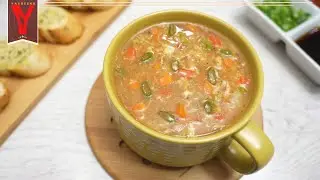 Chicken Hot & Sour Soup recipe by Yasreens Kitchen