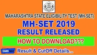Maharashtra SET Result 2019 || Download MH SET Result || SET Result Released