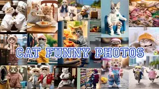 Cat funny photos..cat fancy dress🤗
