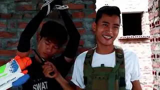 Superhero action Sister S W A T Nerf guns Kidnapper Hero Girl Rescue Brother Nerf war 2 tập1