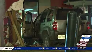 Car carrying mariachis runs into West Side Jack in the Box restaurant