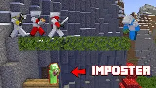 Minecraft Speedrunner Vs 4 Hunters But One Is An Imposter FINALE