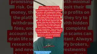 Trading scams exposed: don&rsquo;t get trapped. #tradingfraud #scamalert #investwisely #fakebrokeralert