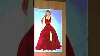 beautiful dress design idea 💡 #art #fashion #drawing #painting #cartoon