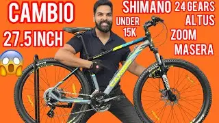 CAMBIO 27.5 24 GEARS SHIMANO ALTUS ZOOM MASERA SUSPENSION DUAL DISK COMPLETE ALLOY under 15k 