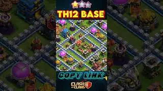 Best TH12 Farming Base Anti loot and Anti 3 Star Base #shorts