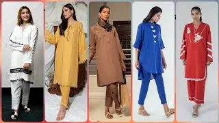 Solid colour dress design 2022-Plain cotton linen dress design 2022