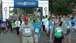 Start of 2013 Fort4Fitness 4 Mile Run/Walk - September 28, 2013 - Fort Wayne, Indiana