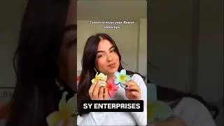 :🌸 Flower Hair Claw Clips Set &ndash; 3 Multicolour Hawaiian Plumeria Clips for Women & Girls | Stylish