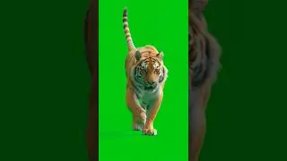 Tiger running towards the camera