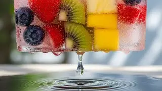 Mix Fruit Frozen Ice ASMR ❄️🍓🍊 | Freezing, Ice Breaking & Crunchy Cold Sounds | No Talking