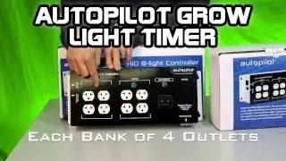 AutoPilot Grow Light Timers By HydroFarm 4 Light 8 Light 12 LIght - 4 Ballast 8 Ballast 12 Ballast