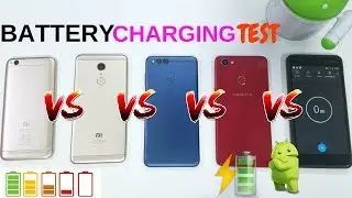 Battery Charging Test Oppo F7 VS Honor 7X VS Redmi 5 VS Redmi 5A