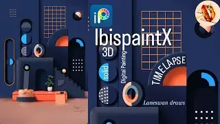 [ibispaintX][speedpaint]Timelapse| How to draw a 3D solid vector art|#digitalpainting #aesthetic #jk