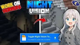 Night Vision Texture Pack for Minecraft PE 1.21+ 🔥[ Works In Servers ]
