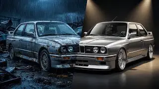 ASMR Car Restoration Full Rebuild of Silver BMW M3 E30 1988 | From Abandoned Junkyard to Factory New