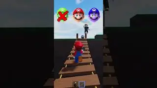 Mario is epically taking over enemy territory in Roblox Bridge Challenge