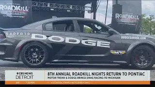 Adrenaline-fueled excitement at annual Roadkill Nights drag racing event in Pontiac