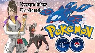 Pok&eacute;mon go team rocket! Kyogre takes on team rocket leader Sierra! #teamrocket #sierra #kyogre