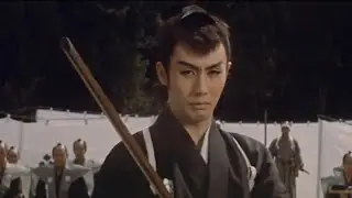 市川雷蔵　『大菩薩峠』第一部(1960)：ダイジェスト①/  机竜之助｢青眼音無の構え」