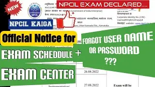 NPCIL Kaiga site Exam scheddule Released.