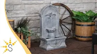 Sunnydaze French-Inspired Reinforced Concrete Indoor/Outdoor Fountain - FWD-464