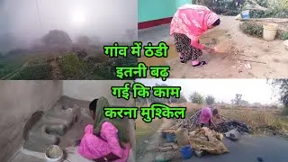 गांव में ठंडी इतनी बढ़ गई कि काम करना मुश्किल हो रही है // Indian Village Life style 