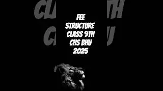Fee Structure of class 9th chs bhu #chs #bhuentranceexam