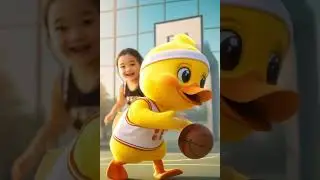 Ducky's Basketball Adventure with the Kids #cartoonduck #cartoon #duckyadventure