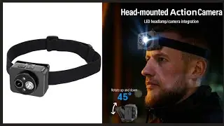 Head-mounted Action Camera - 1080p Outdoor Sports Camera w/ Night Vision for Skiing Cycling Hiking