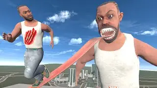Franklin Enter Inside Big Teeth Monster Franklin Mouth In Indian Bike Driving 3d