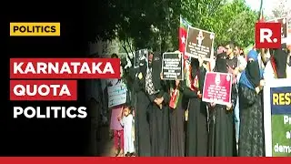 Protest Against Bommai Govt In Karnataka's Koppal Over Scrapping Off 4% Muslim Quota