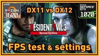 Resident Evil 3 Raccoon City Demo - Ryzen 5 3600 & GTX 1070 - FPS Test and Settings