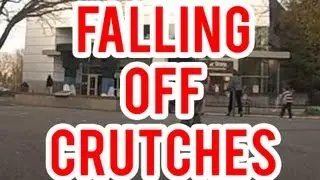 Crutch Kicking In Public - AdventurePranks