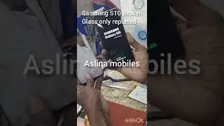Samsung S10 display Broken glass only replaced. #edge            #repair #Pondicherry.